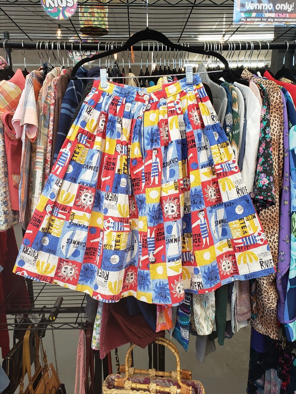 Vintage 1961 Prentiss Lane, Inc FRENCH RIVERIA Homemade Handmade Beach Skirt